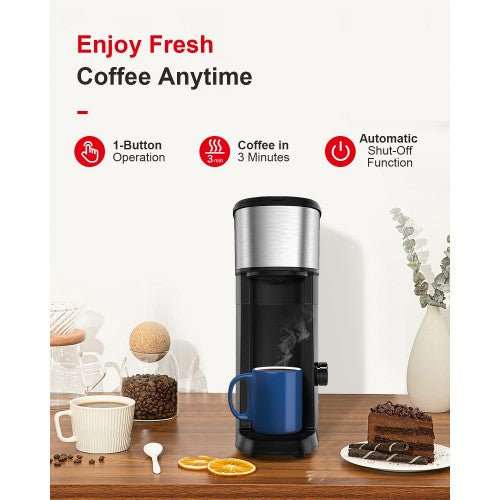 108 PCS BONSEN KITCHEN Single Serve Coffee Maker, 14oz Compact Coffee Machine with Auto Shut-Off, Reusable Filter for Ground Coffee, Home, Kitchen, Travel (Pallet) 108 PCS BONSEN KITCHEN Single Serve Coffee Maker, 14oz Compact Coffee Machine with Auto Shut-Off, Reusable Filter for Ground Coffee, Home, Kitchen, Travel (Pallet)
